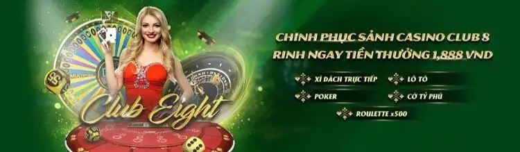 Khuyến Mãi FB88 – Thưởng Lớn Mỗi Ngày Tại Sảnh Casino Club 8